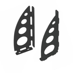 Wspornik półki stalowy czarny 100x240mm mod. SERENISSIMA 24 2szt.