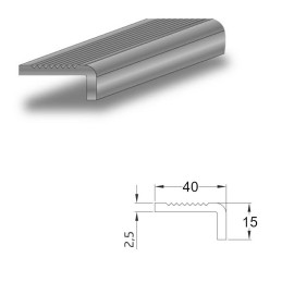 Profil kąt.schodowy 40x15-1M alu.złoty