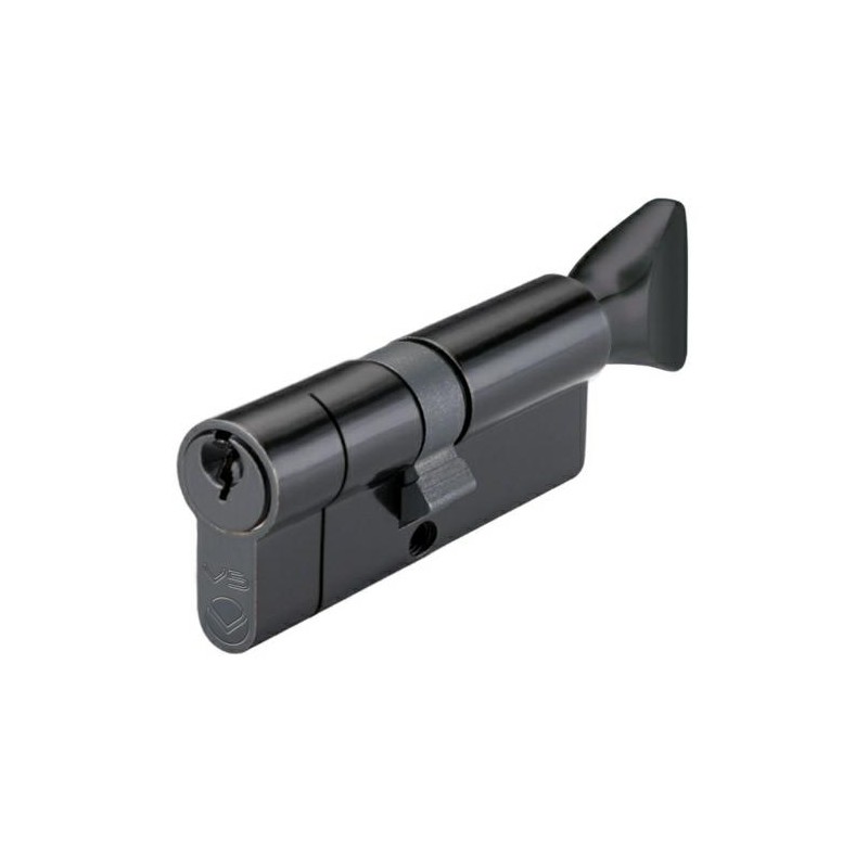 Wkładka z gałką do drzwi 80mm G40/40 czarna mod. V5