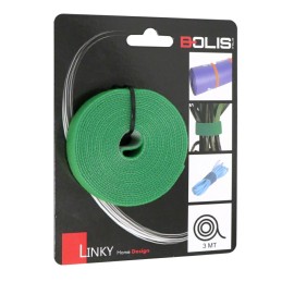 Taśma do wiązania LINKY 3m organizer      rzep pojedynczy zielony
