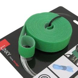 Taśma do wiązania LINKY 3m organizer      rzep pojedynczy zielony