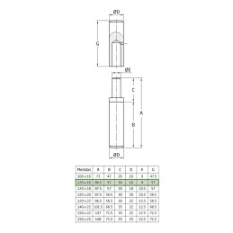 Zawias 5-120x16 do spawania surowy