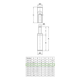 Zawias 5-120x18 do spawania surowy