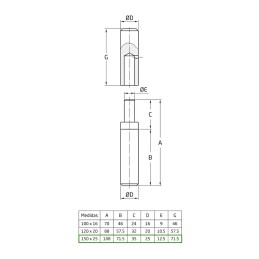 Zawias 5-150x25 do spawania inox