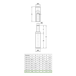 Zawias 5-150x25 do spawania surowy