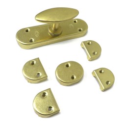 Klamka z zamknięciem do zasuwnicy mosiądzowany  mod. 7