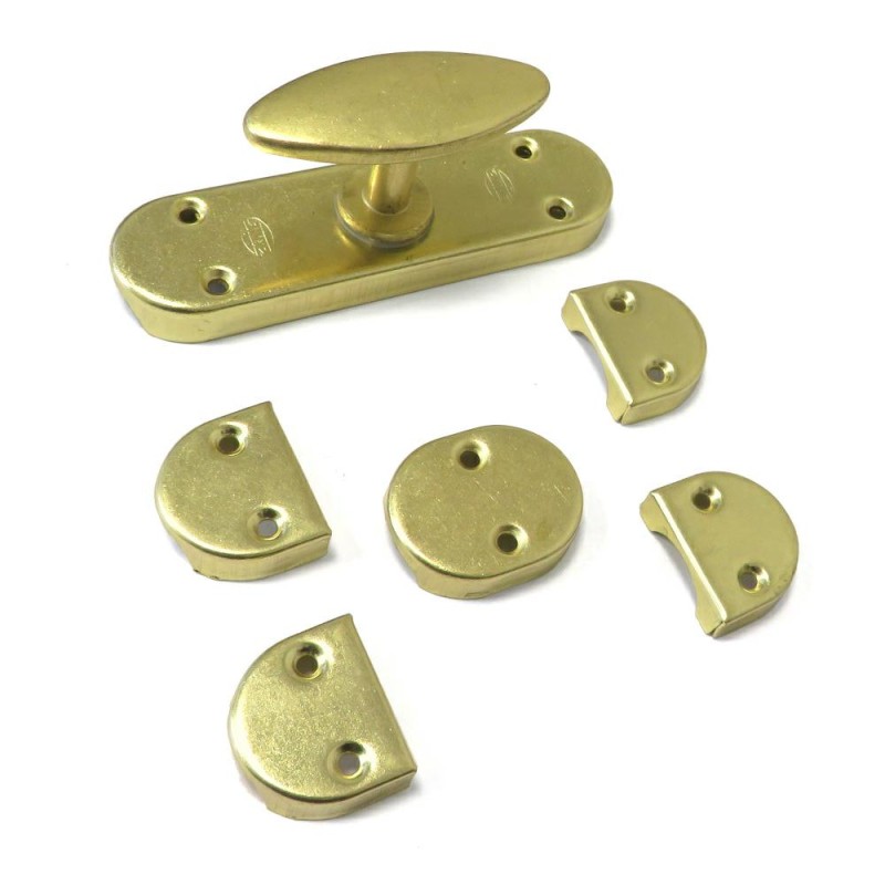 Klamka z zamknięciem do zasuwnicy mosiądzowany  mod. 7