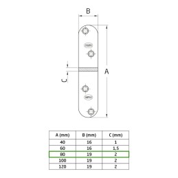 Łącznik budowlany 80mm mod.2 INOX