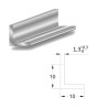 Profil kątowy 10x10mm dł. 1m aluminiowy surowy