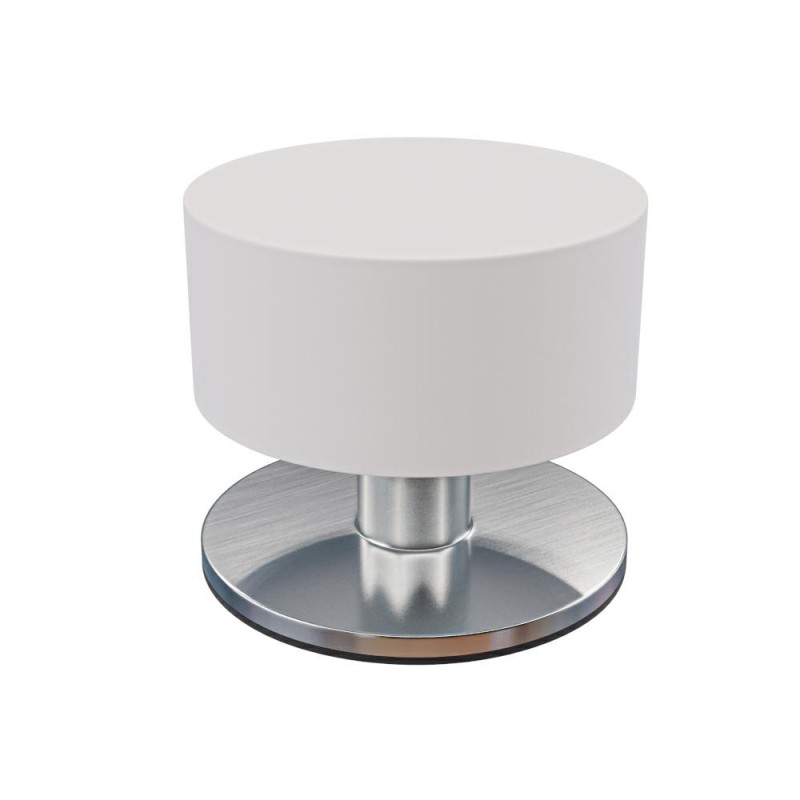 Odbój drzwiowy samoprzylepny 40mm INOX - biały mod.305