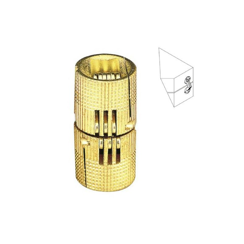 Zawias cylindryczny ukryty fi. 18mm mosiężny mod. 1020