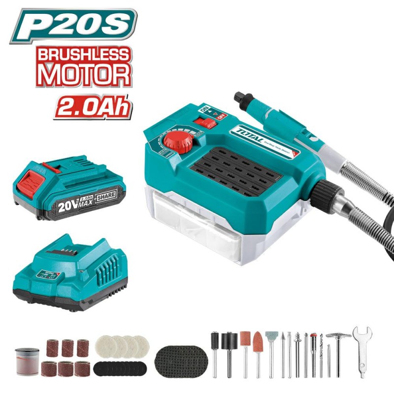 Multinarzędzie obrotowe bezszczotkowe     1xAKU 2Ah 20V TMGLI20011