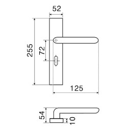 Klamka CUT 164/210 dł.sz. kl. 72 brąz     sat WYPRZEDAŻ