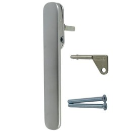 Klamka okienna z blokadą płaska chrom satyna mod. Genesis