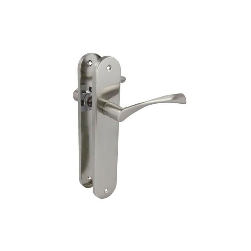 Klamka drzwiowa pokojowa nikiel satyna mod. ISHI PB