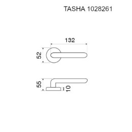 Klamka drzwiowa podwójna mosiądz brąz satynowy TASHA 1028/261