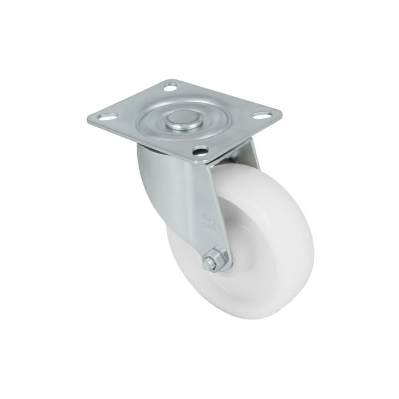 Kółko skrętne 125mm na płytce nylon białe mod. 2550