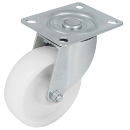 Kółko skrętne 125mm na płytce nylon białe mod. 2550