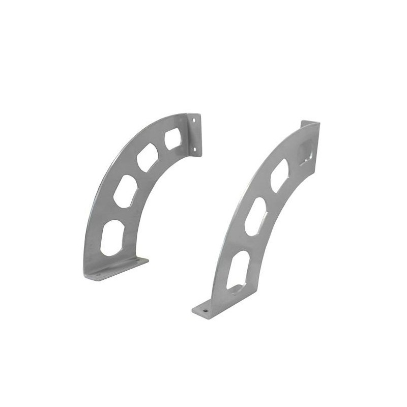 Wspornik półki stalowy srebrny 190x180mm mod. BOOMERANG 20 2szt. rysy lekko porysowany