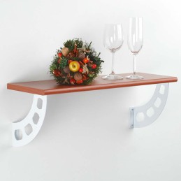 Wspornik półki stalowy srebrny 190x180mm mod. BOOMERANG 20 2szt. rysy lekko porysowany