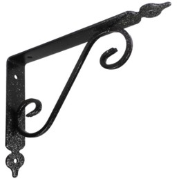 Wspornik półki stalowy czarny rustykalny 175x230mm TOSCANIA 23