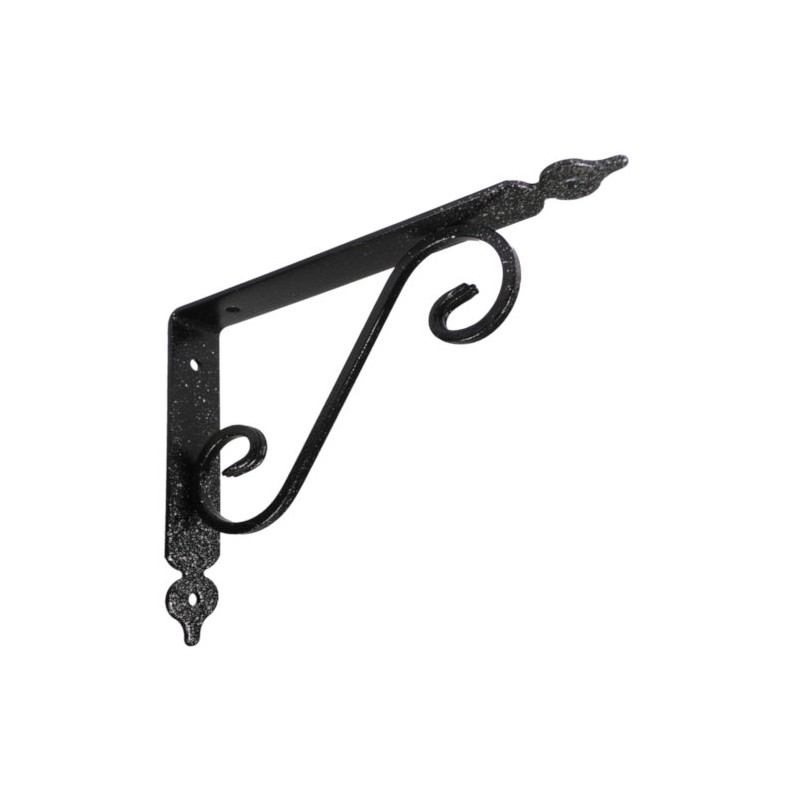 Wspornik półki stalowy czarny rustykalny 175x230mm TOSCANIA 23