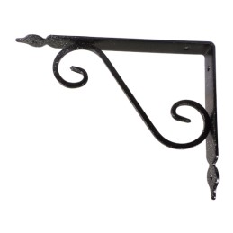 Wspornik półki stalowy czarny rustykalny 175x230mm TOSCANIA 23