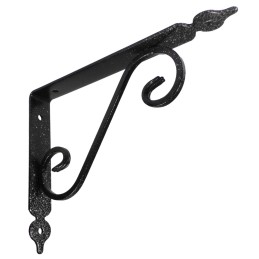 Wspornik półki stalowy czarny rustykalny 175x230mm TOSCANIA 23