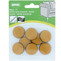 Ślizg do mebli 25mm brązowy z tworzywa PTFE 8 szt. mod. 77