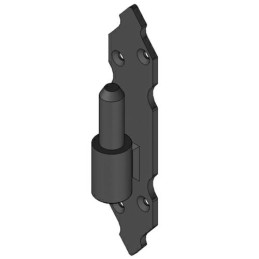 Trzpień zawiasu fi.14 odsadzenie 16mm ozdobny czarny mod.8030 DIS
