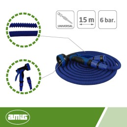 Wąż ogrodowy elastyczny 2072-15m nieb