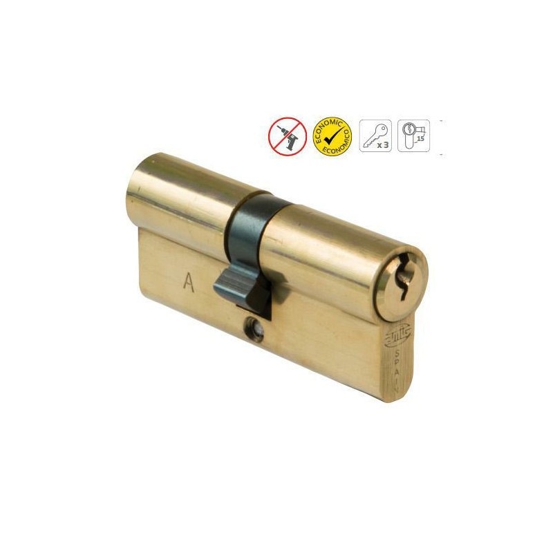 Wkładka drzwiowa 90mm 40/50 mosiężna lakierowana zabierak 13mm mod. 9510