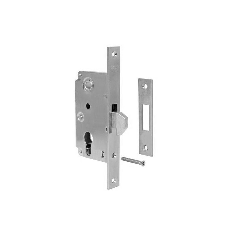 Zamek hakowy zatrzaskowy BQ F22 na wkładkę 72/45 srebrny