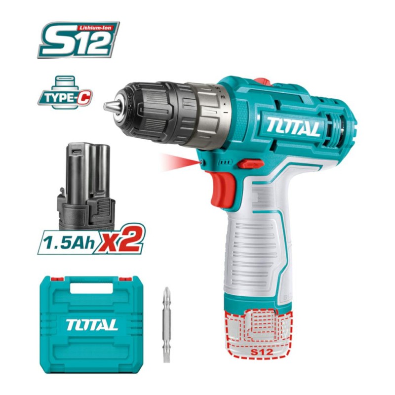 Wiertarko-wkrętarka 20 Nm 2X AKU 1,5AH    12V 20Nm TDLI12202