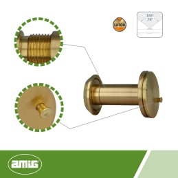 Wizjer 3-fi14, 35-60mm mosiądz lakier.