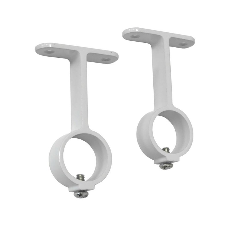 Wspornik drążka ubraniowego 20mm biały mod. 4 - 2szt. DIS