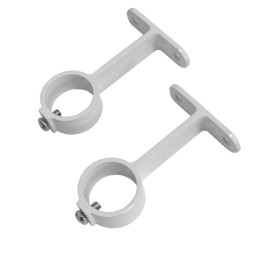 Wspornik drążka ubraniowego 20mm biały mod. 4 - 2szt. DIS