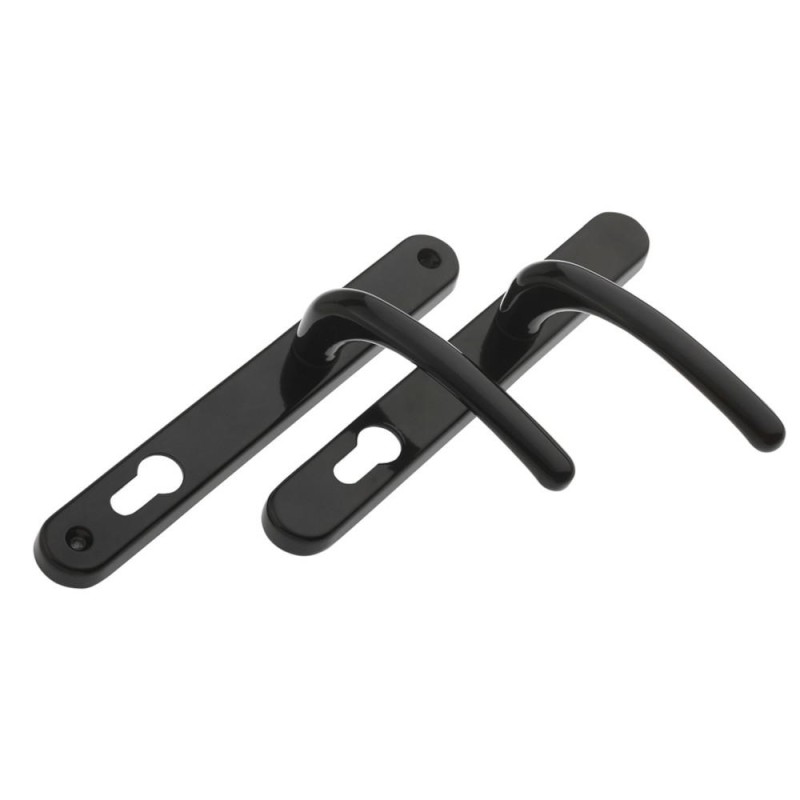 Klamka Balmoral na wkładkę 92mm czarna szyld 243x32x11mm