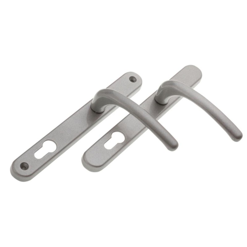 Klamka Balmoral na wkładkę 92mm srebrna szyld 243x32x11mm