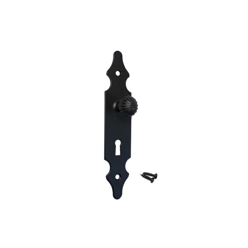 Gałka z szyldem czarna na klucz 146x30mm mod. 102 DIS