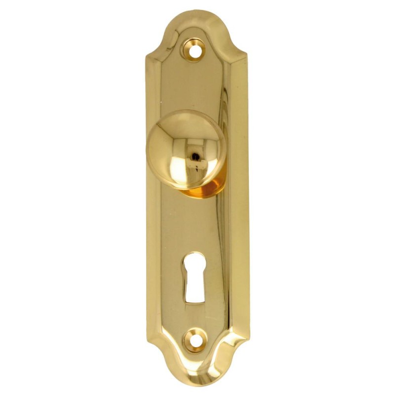 Gałka z szyldem mosiężna na klucz 125x34mm mod. 25