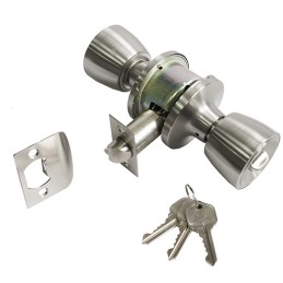 Gałka z zamkiem do drzwi wejściowych mod.600 chrom mat