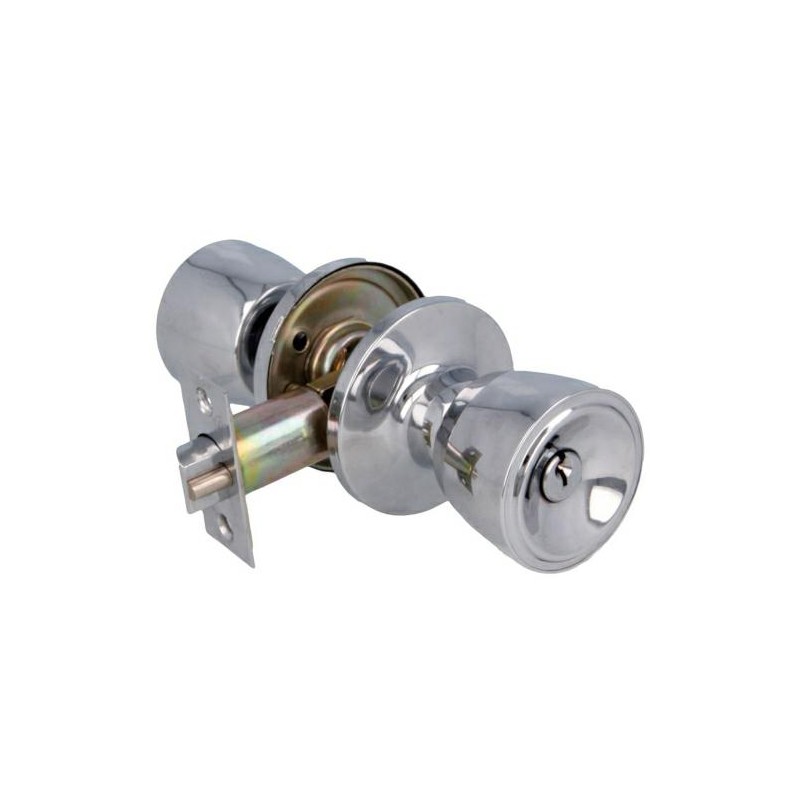 Gałka z zamkiem do drzwi wejściowych mod.600 chrom połysk