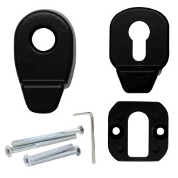 Szyld antywłamaniowy na wkładkę pochwyt-pochwyt czarny Heritage