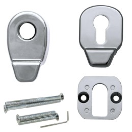 Szyld antywłamaniowy na wkładkę pochwyt-pochwyt chrom połysk Heritage