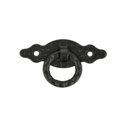 Uchwyt meblowy z kółkiem 80x30x1,5mm czarny mod.1000