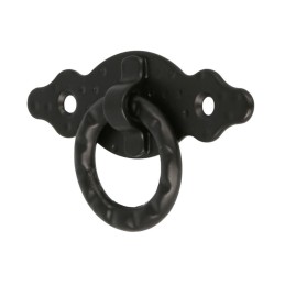 Uchwyt meblowy z kółkiem 80x30x1,5mm czarny mod.1000