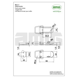 Zamknięcie skrzyniowe 2 niklowane