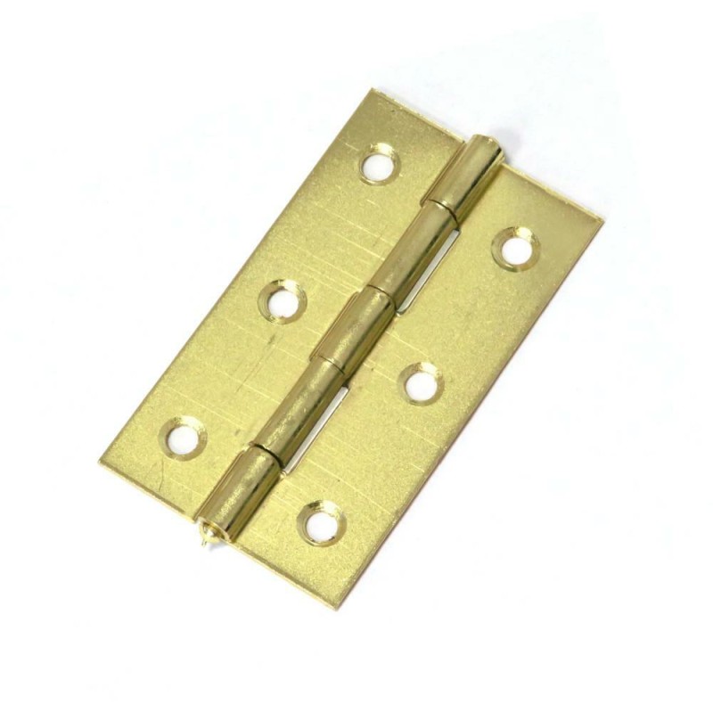 Zawias meblowy 75x42mm stalowy mosiądzowany mod. 5005