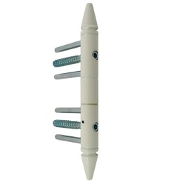 Zawias wkręcany stalowy 14x139mm biały ozdobny stożek